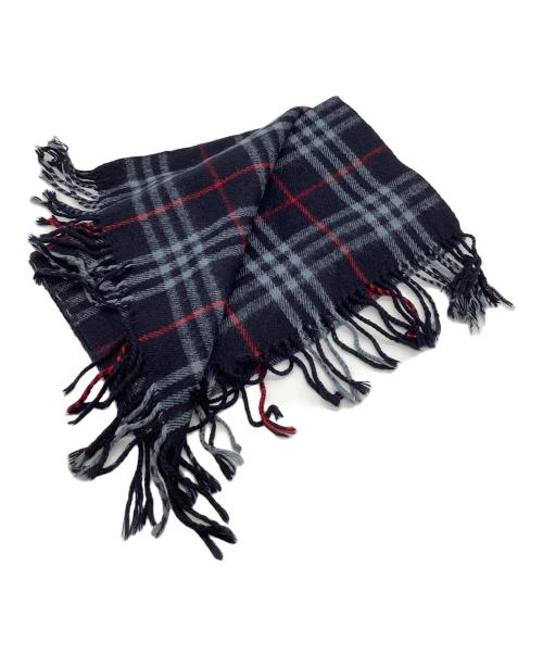 Burberry's（バーバリーズ）Burberry's (バーバリーズ) マフラー ネイビーの古着・服飾アイテム