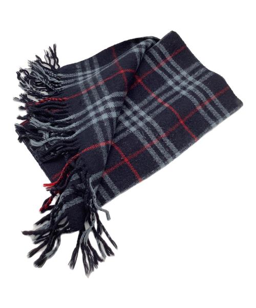 Burberry's（バーバリーズ）Burberry's (バーバリーズ) マフラー ネイビーの古着・服飾アイテム