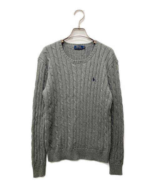 POLO RALPH LAUREN（ポロ・ラルフローレン）POLO RALPH LAUREN (ポロ・ラルフローレン) 厚手ニット グレー サイズ:Mの古着・服飾アイテム