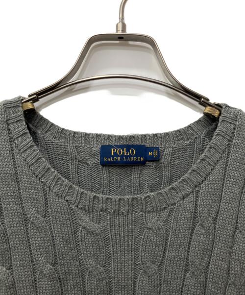 POLO RALPH LAUREN（ポロ・ラルフローレン）POLO RALPH LAUREN (ポロ・ラルフローレン) 厚手ニット グレー サイズ:Mの古着・服飾アイテム