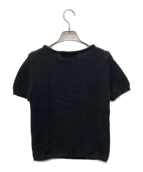RALPH LAUREN（ラルフローレン）RALPH LAUREN (ラルフローレン) 半袖ニット ブラック サイズ:Lの古着・服飾アイテム