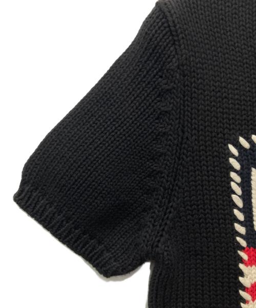 RALPH LAUREN（ラルフローレン）RALPH LAUREN (ラルフローレン) 半袖ニット ブラック サイズ:Lの古着・服飾アイテム