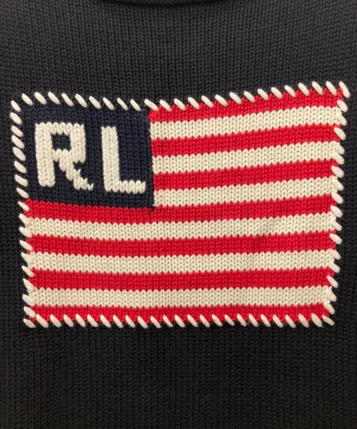 RALPH LAUREN（ラルフローレン）RALPH LAUREN (ラルフローレン) 半袖ニット ブラック サイズ:Lの古着・服飾アイテム