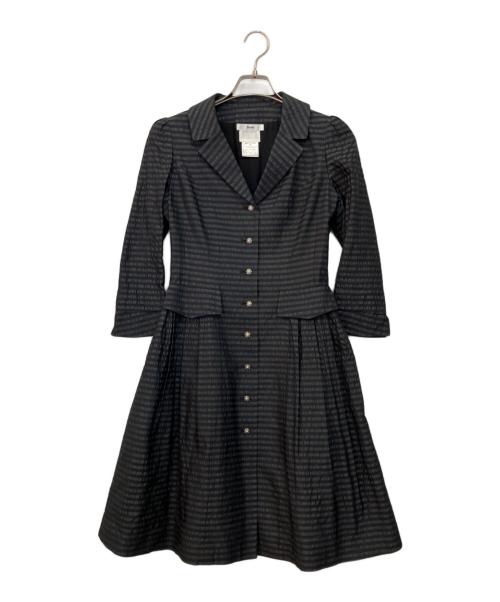 Rene（ルネ）Rene (ルネ) TISSUE 長袖ワンピース グレー サイズ:UK34の古着・服飾アイテム