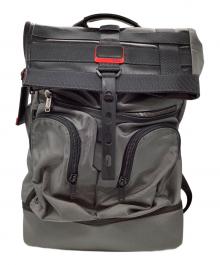 TUMI（トゥミ）の古着「LONDON ROLL TOP BACKPACK」｜ブラック×グレー