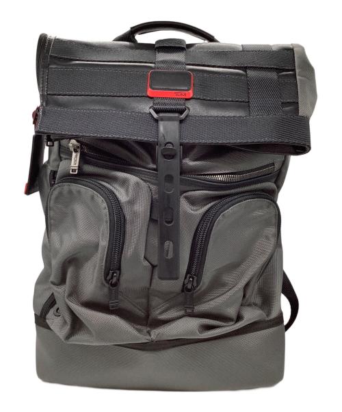 TUMI（トゥミ）TUMI (トゥミ) LONDON ROLL TOP BACKPACK ブラック×グレーの古着・服飾アイテム