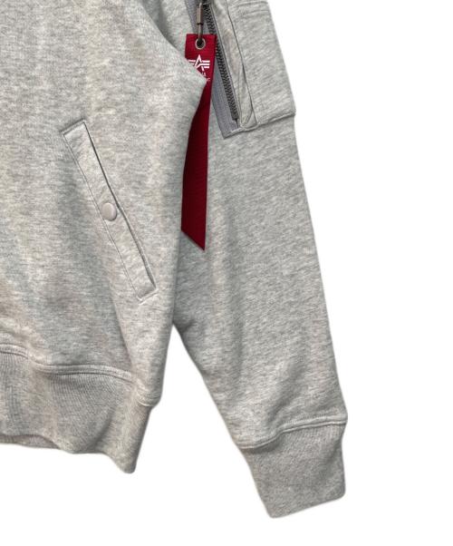 ALPHA（アルファ）ALPHA (アルファ) ジップジャケット ライトグレー サイズ:Mの古着・服飾アイテム