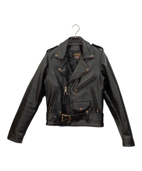 VANSON（バンソン）VANSON (バンソン) C2ダブルライダースジャケット ブラック サイズ:34の古着・服飾アイテム