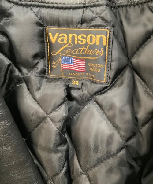VANSON（バンソン）VANSON (バンソン) C2ダブルライダースジャケット ブラック サイズ:34の古着・服飾アイテム