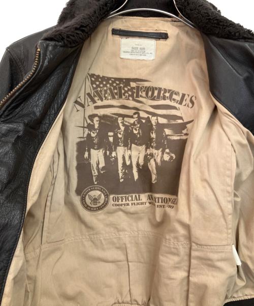 cooper（クーパー）COOPER (クーパー) フライトジャケット ブラウン サイズ:40Rの古着・服飾アイテム