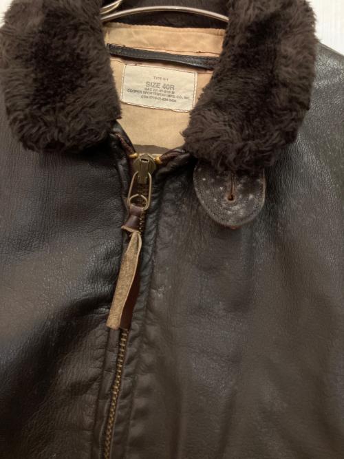 cooper（クーパー）COOPER (クーパー) フライトジャケット ブラウン サイズ:40Rの古着・服飾アイテム