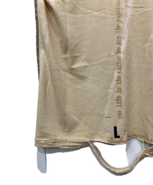 COLUR ROLLAND BERRY（カラー・ローランド・ベリー）COLUR ROLLAND BERRY (カラー・ローランド・ベリー) 半袖カットソー ベージュ サイズ:Lの古着・服飾アイテム
