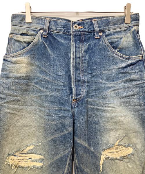 ISAMU KATAYAMA BACKLASH（イサムカタヤマ・バックラッシュ）ISAMU KATAYAMA BACKLASH (イサムカタヤマ・バックラッシュ) デニムハーフパンツ ブルー サイズ:Sの古着・服飾アイテム