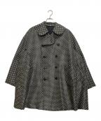 COMME des GARCONS HOMME PLUSコムデギャルソンオムプリュス）の古着「ラウンドカラードットジャケット」｜ブラック×ホワイト