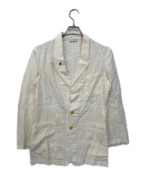 DRIES VAN NOTEN（ドリスヴァンノッテン）DRIES VAN NOTEN (ドリスヴァンノッテン) リネンジャケット ホワイト サイズ:44の古着・服飾アイテム