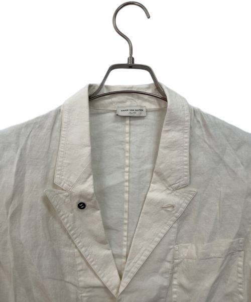 DRIES VAN NOTEN（ドリスヴァンノッテン）DRIES VAN NOTEN (ドリスヴァンノッテン) リネンジャケット ホワイト サイズ:44の古着・服飾アイテム