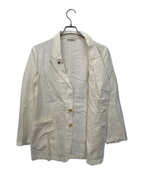 DRIES VAN NOTEN（ドリスヴァンノッテン）DRIES VAN NOTEN (ドリスヴァンノッテン) リネンジャケット ホワイト サイズ:44の古着・服飾アイテム