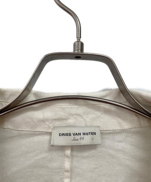DRIES VAN NOTEN（ドリスヴァンノッテン）DRIES VAN NOTEN (ドリスヴァンノッテン) リネンジャケット ホワイト サイズ:44の古着・服飾アイテム