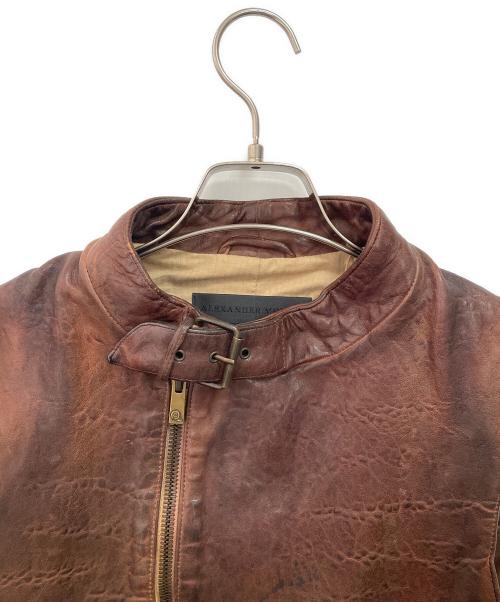 ALEXANDER McQUEEN（アレキサンダーマックイーン）ALEXANDER McQUEEN (アレキサンダーマックイーン) レザーベスト ブラウン サイズ:表記無しの古着・服飾アイテム