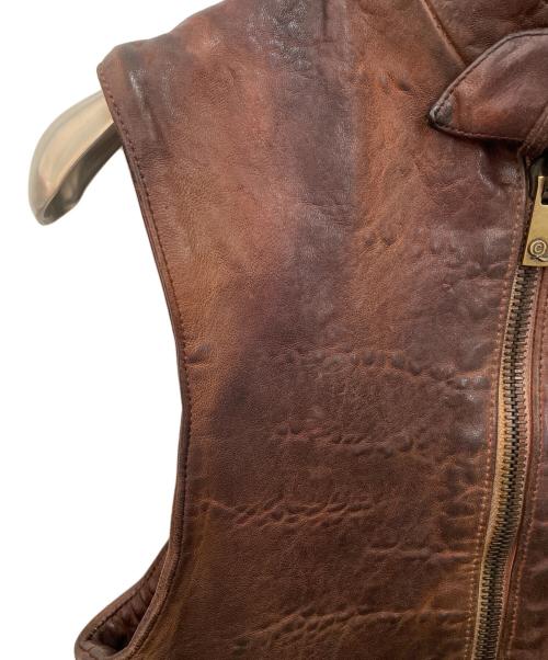 ALEXANDER McQUEEN（アレキサンダーマックイーン）ALEXANDER McQUEEN (アレキサンダーマックイーン) レザーベスト ブラウン サイズ:表記無しの古着・服飾アイテム
