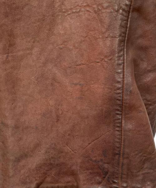 ALEXANDER McQUEEN（アレキサンダーマックイーン）ALEXANDER McQUEEN (アレキサンダーマックイーン) レザーベスト ブラウン サイズ:表記無しの古着・服飾アイテム
