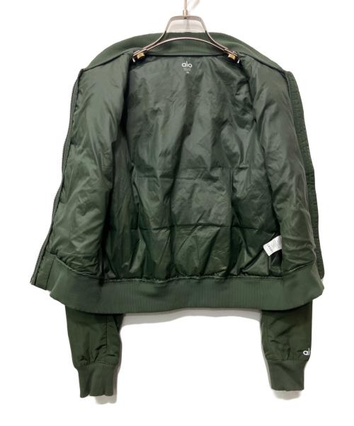 alo yoga（アローヨガ）ALO Yoga (アローヨガ) ジップアップブルゾン グリーン サイズ:XSの古着・服飾アイテム