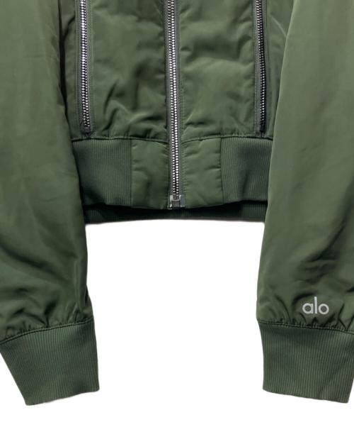 alo yoga（アローヨガ）ALO Yoga (アローヨガ) ジップアップブルゾン グリーン サイズ:XSの古着・服飾アイテム