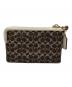 COACH (コーチ) ミニポーチ ブラウン×ホワイト：6000円