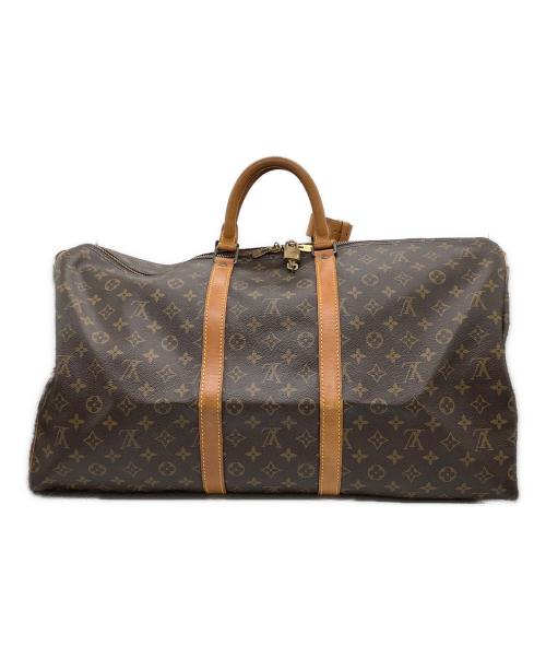 LOUIS VUITTON（ルイ ヴィトン）LOUIS VUITTON (ルイ ヴィトン) モノグラム　キーポル55　トラベルバッグ ブラウンの古着・服飾アイテム