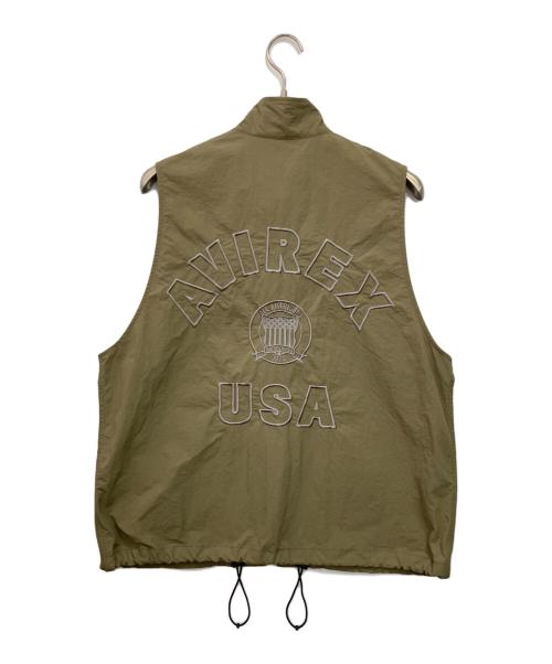 AVIREX（アヴィレックス）AVIREX (アヴィレックス) ナイロンベスト カーキ サイズ:Fの古着・服飾アイテム