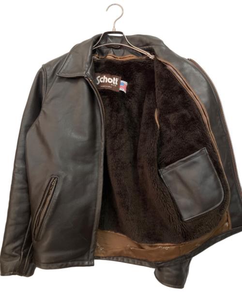 Schott（ショット）Schott (ショット) レザージャケット ブラウン サイズ:36の古着・服飾アイテム