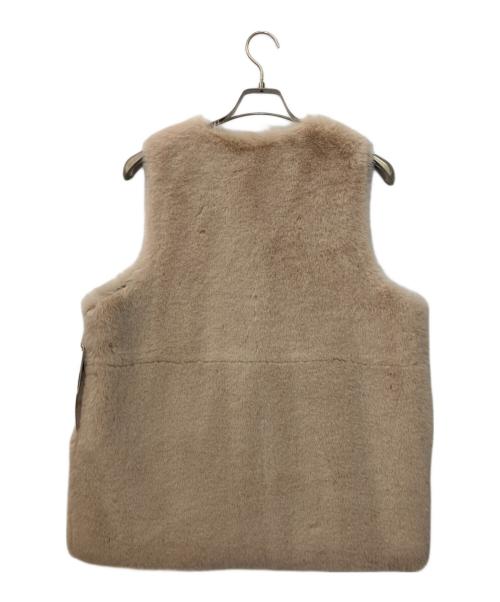 Risley（リズレー）RISLEY (リズレー) ファーリバーシブルベスト アイボリー サイズ:FREEの古着・服飾アイテム