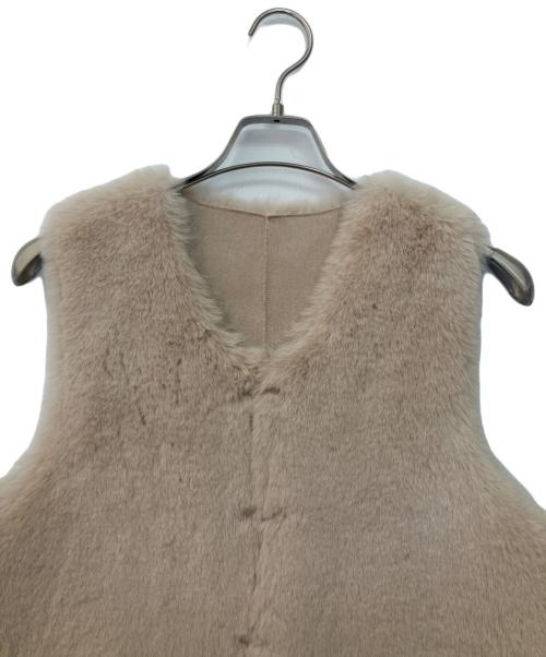 Risley（リズレー）RISLEY (リズレー) ファーリバーシブルベスト アイボリー サイズ:FREEの古着・服飾アイテム