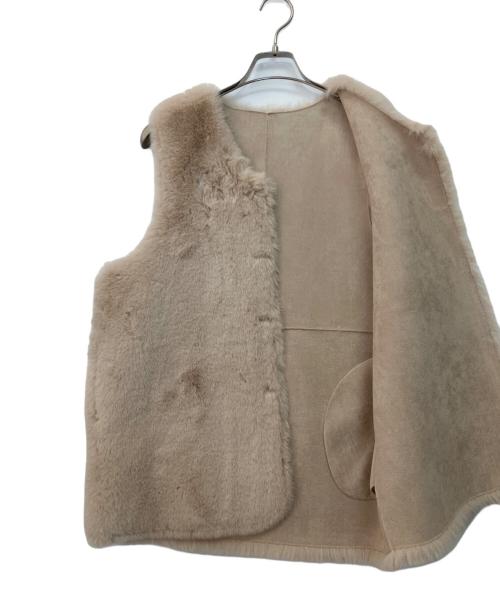 Risley（リズレー）RISLEY (リズレー) ファーリバーシブルベスト アイボリー サイズ:FREEの古着・服飾アイテム