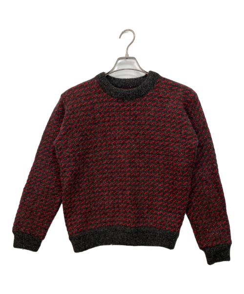 L.L.Bean（エルエルビーン）L.L.Bean (エルエルビーン) 厚手ニット レッド×グレー サイズ:Mの古着・服飾アイテム