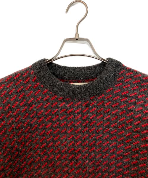 L.L.Bean（エルエルビーン）L.L.Bean (エルエルビーン) 厚手ニット レッド×グレー サイズ:Mの古着・服飾アイテム