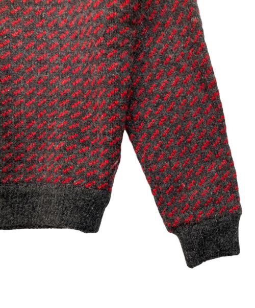 L.L.Bean（エルエルビーン）L.L.Bean (エルエルビーン) 厚手ニット レッド×グレー サイズ:Mの古着・服飾アイテム