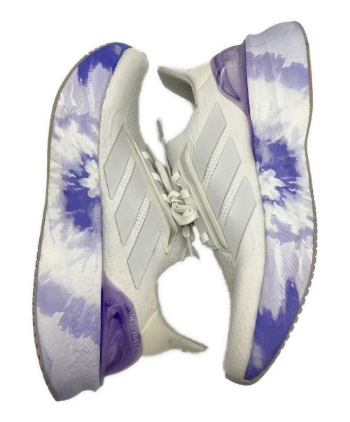 adidas（アディダス）adidas (アディダス) ローカットスニーカー ホワイト×パープル サイズ:27の古着・服飾アイテム