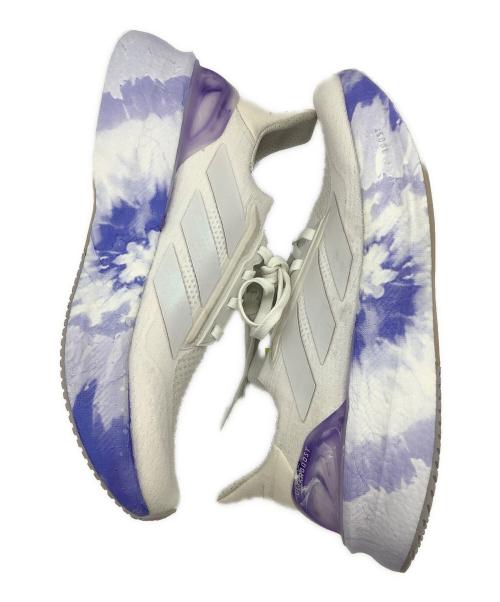 adidas（アディダス）adidas (アディダス) ローカットスニーカー ホワイト×パープル サイズ:27の古着・服飾アイテム