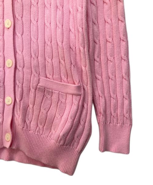 POLO RALPH LAUREN（ポロ・ラルフローレン）POLO RALPH LAUREN (ポロ・ラルフローレン) 薄手カーディガン ピンク サイズ:Mの古着・服飾アイテム