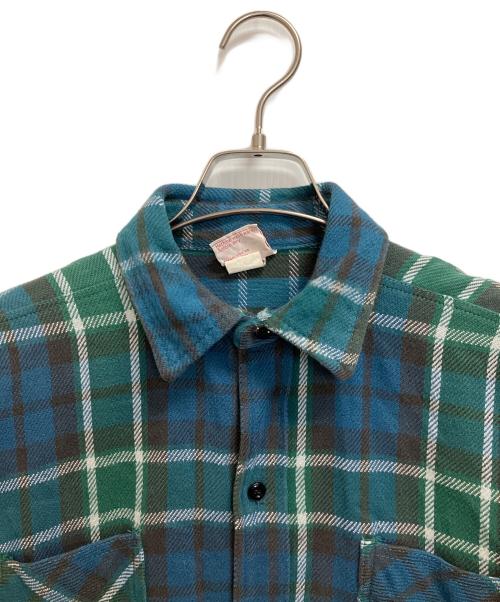 big mac（ビッグマック）BIG MAC (ビッグマック) チェックシャツ ブルー×グリーン サイズ:Mの古着・服飾アイテム