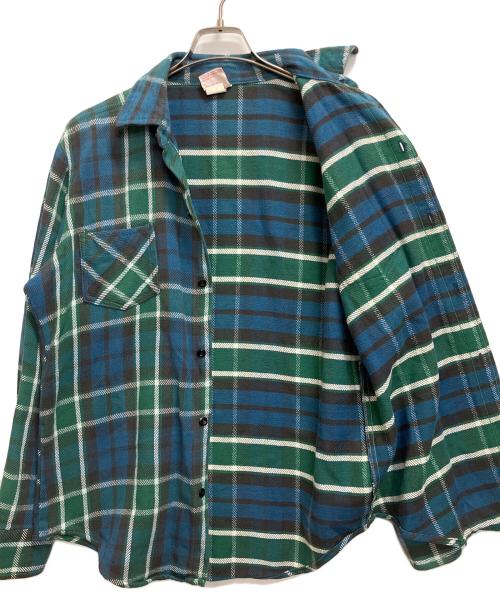 big mac（ビッグマック）BIG MAC (ビッグマック) チェックシャツ ブルー×グリーン サイズ:Mの古着・服飾アイテム