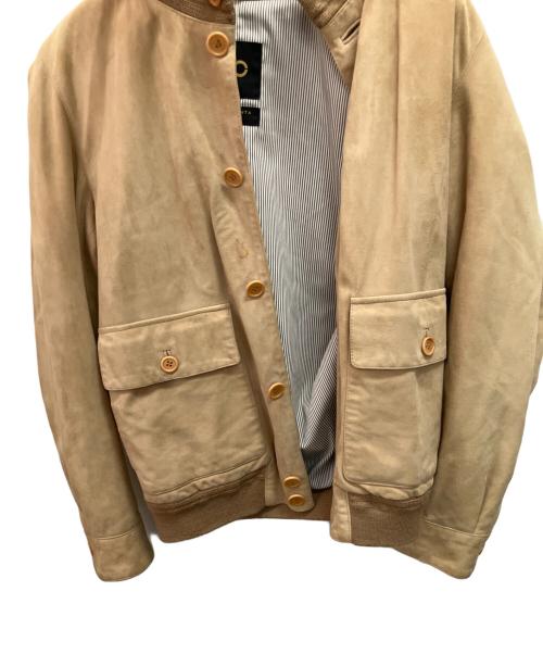 Cinquanta（チンクワンタ）Cinquanta (チンクワンタ) ヤギ革スウェードジャケット ベージュ サイズ:不明の古着・服飾アイテム