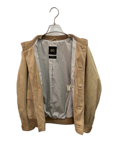 Cinquanta（チンクワンタ）Cinquanta (チンクワンタ) ヤギ革スウェードジャケット ベージュ サイズ:不明の古着・服飾アイテム