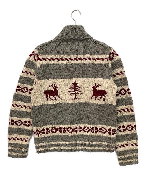 COMME des GARCONS JUNYA WATANABE MAN（コム デ ギャルソン ジュンヤ ワタナベ マン）COMME des GARCONS JUNYA WATANABE MAN (コムデギャルソンジュンヤワタナベマン) カウチンニットカーディガン グレー×アイボリー サイズ:Mの古着・服飾アイテム