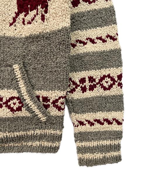 COMME des GARCONS JUNYA WATANABE MAN（コム デ ギャルソン ジュンヤ ワタナベ マン）COMME des GARCONS JUNYA WATANABE MAN (コムデギャルソンジュンヤワタナベマン) カウチンニットカーディガン グレー×アイボリー サイズ:Mの古着・服飾アイテム