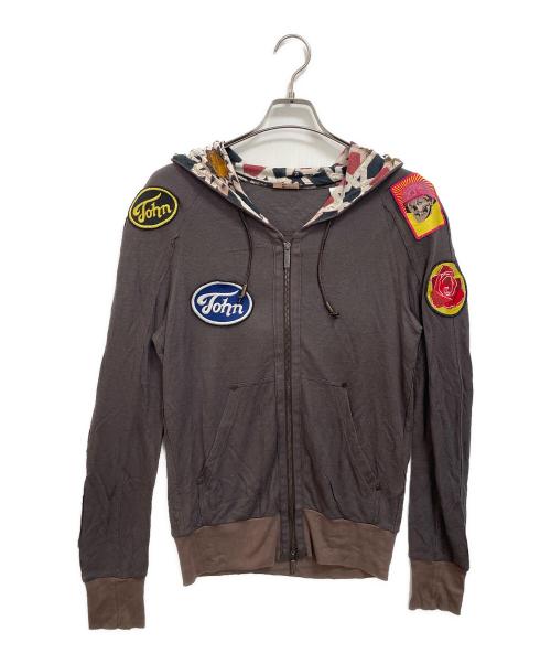 JOHN GALLIANO（ジョンガリアーノ）JOHN GALLIANO (ジョンガリアーノ) ジップパーカー グレー サイズ:Sの古着・服飾アイテム