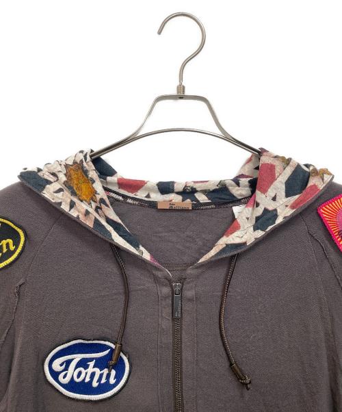 JOHN GALLIANO（ジョンガリアーノ）JOHN GALLIANO (ジョンガリアーノ) ジップパーカー グレー サイズ:Sの古着・服飾アイテム