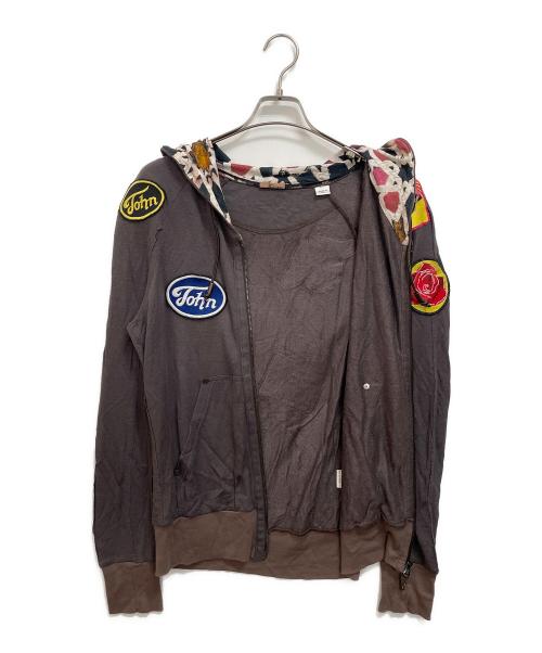 JOHN GALLIANO（ジョンガリアーノ）JOHN GALLIANO (ジョンガリアーノ) ジップパーカー グレー サイズ:Sの古着・服飾アイテム