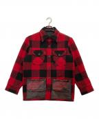 Martin Margiela 10マルタン・マルジェラ 10）の古着「ウールジャケット」｜レッド×ブラック